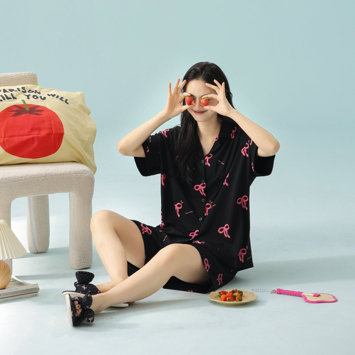 Bow to Dream · Women's Cotton Pajama Set