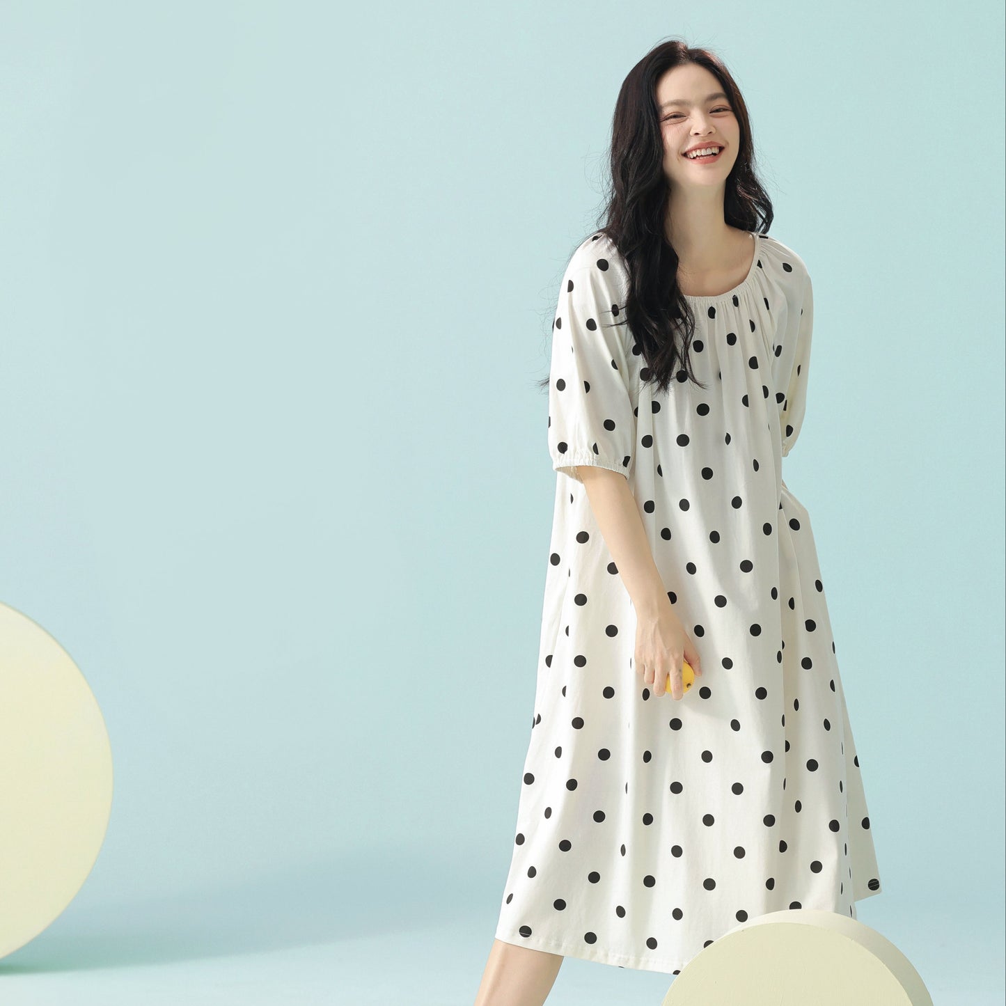 Bubble Gleam · Women's Cotton Pajama Set - Short Sleeve & Shorts / Nightdress