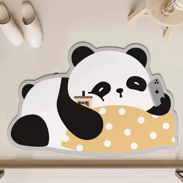 Bubble Tea Panda - Soft Diatomaceous Earth Bath Mat 40x60cm/50x80cm