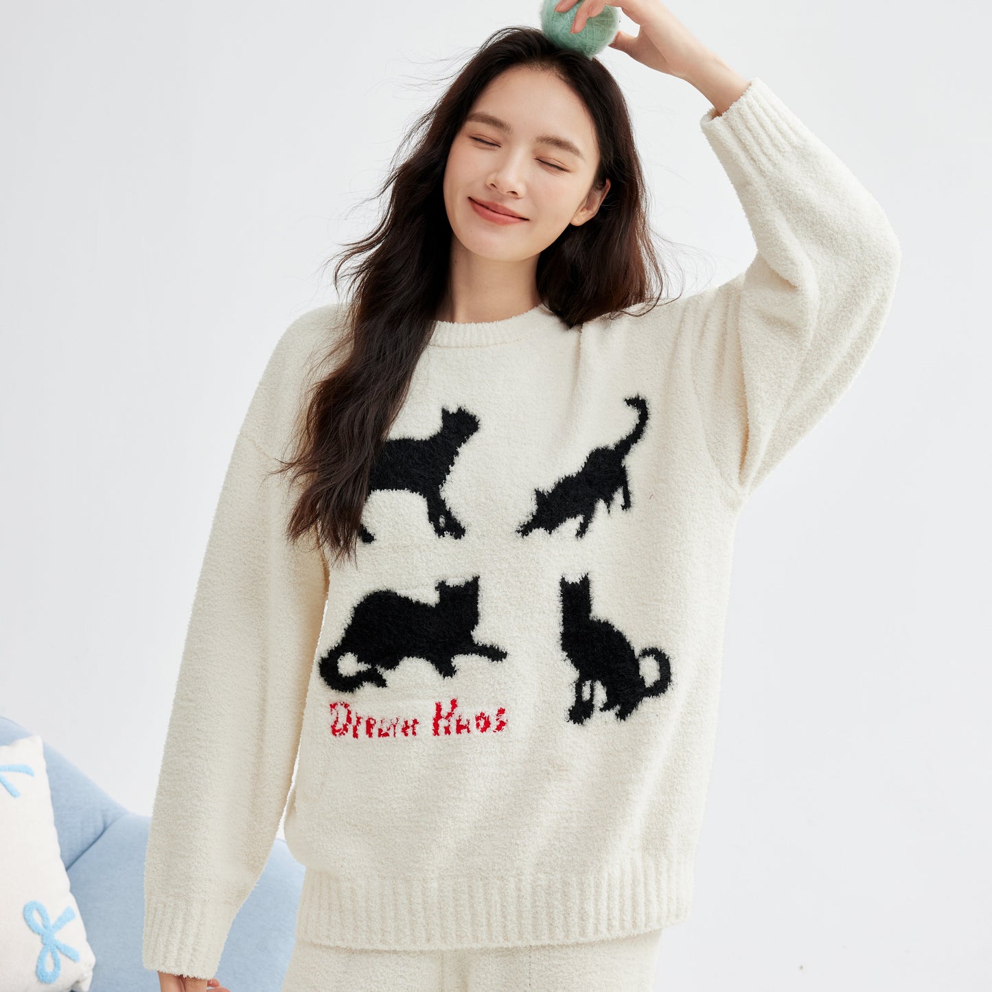 Dreamy Cat · Plush Fleece Sleepwear Set