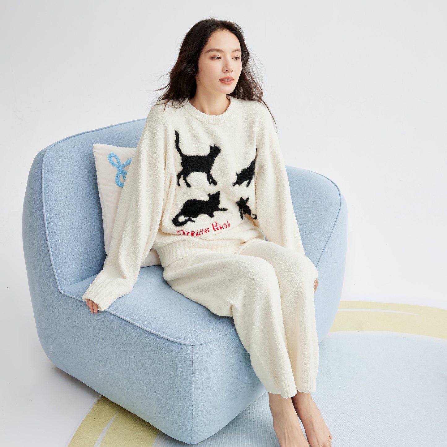 Dreamy Cat · Plush Fleece Sleepwear Set