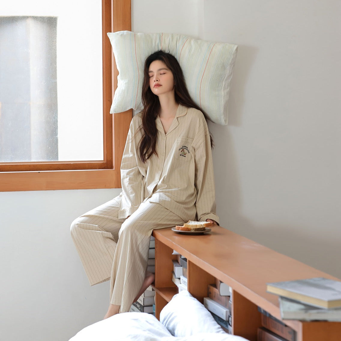 Morning Breeze · Couple Cotton Long Sleeve Pajama Set