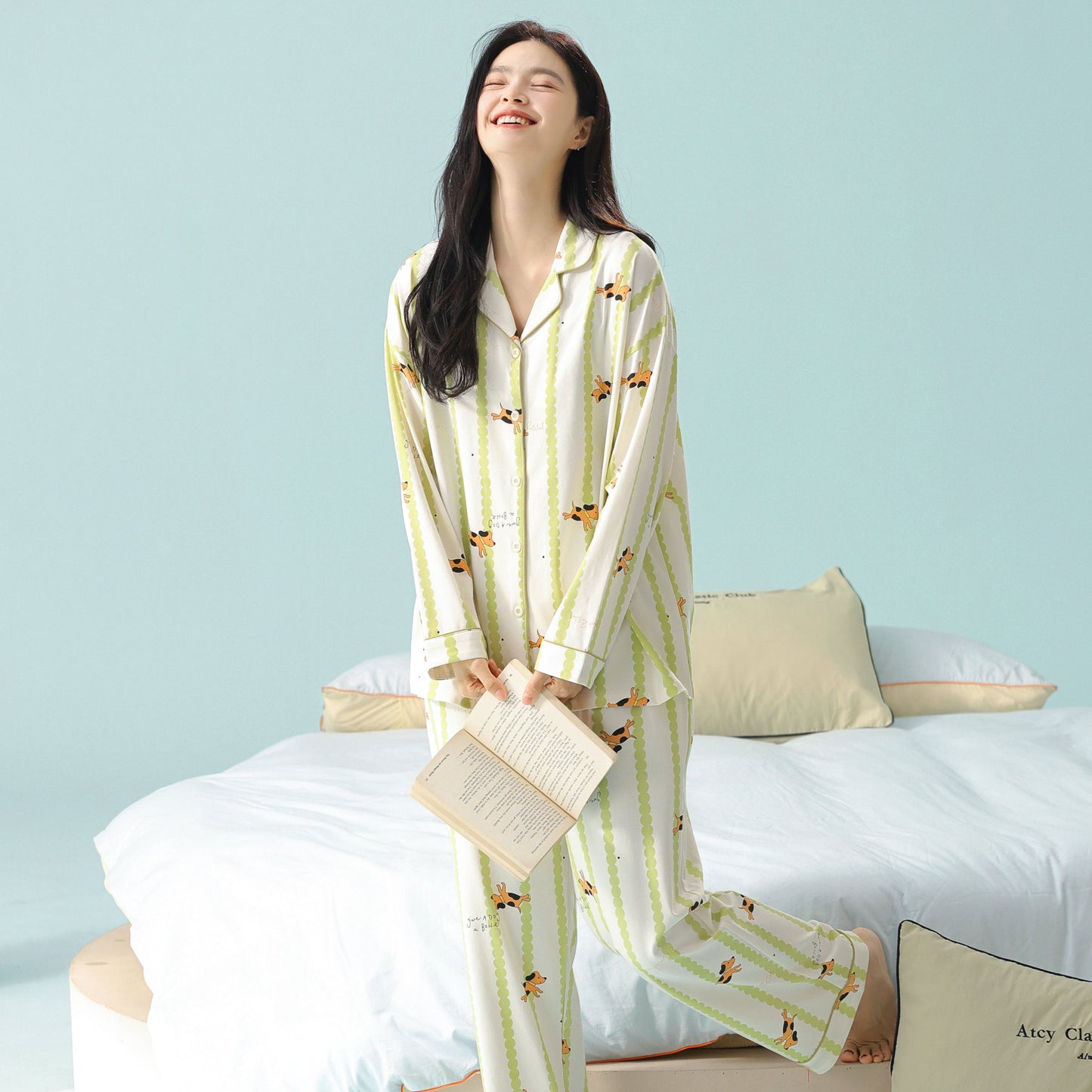 Paws & Whispers · Women's Cotton Long Sleeve Pajama Set