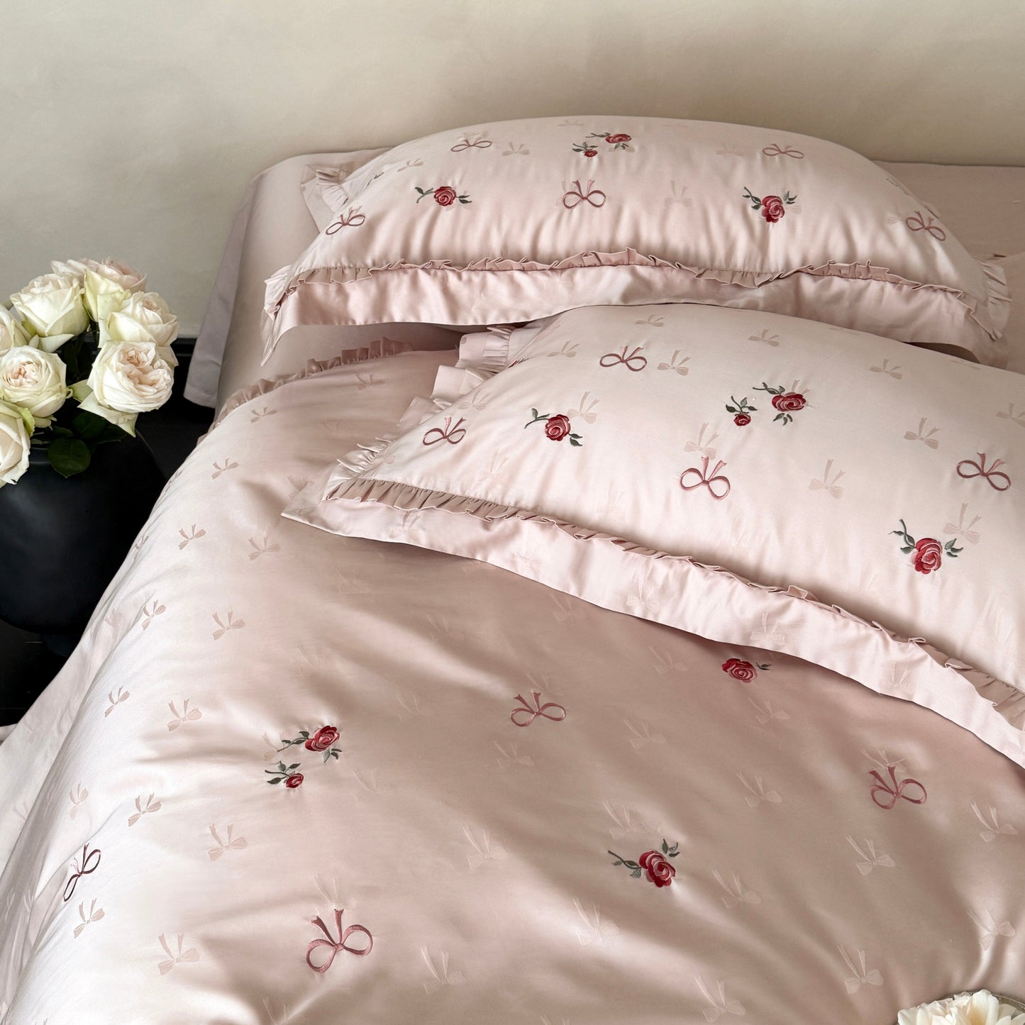 Peach Thé Blend · Tencel-Cotton Bedding Set