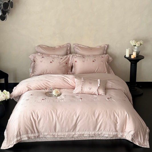 Peach Thé Blend · Tencel-Cotton Bedding Set