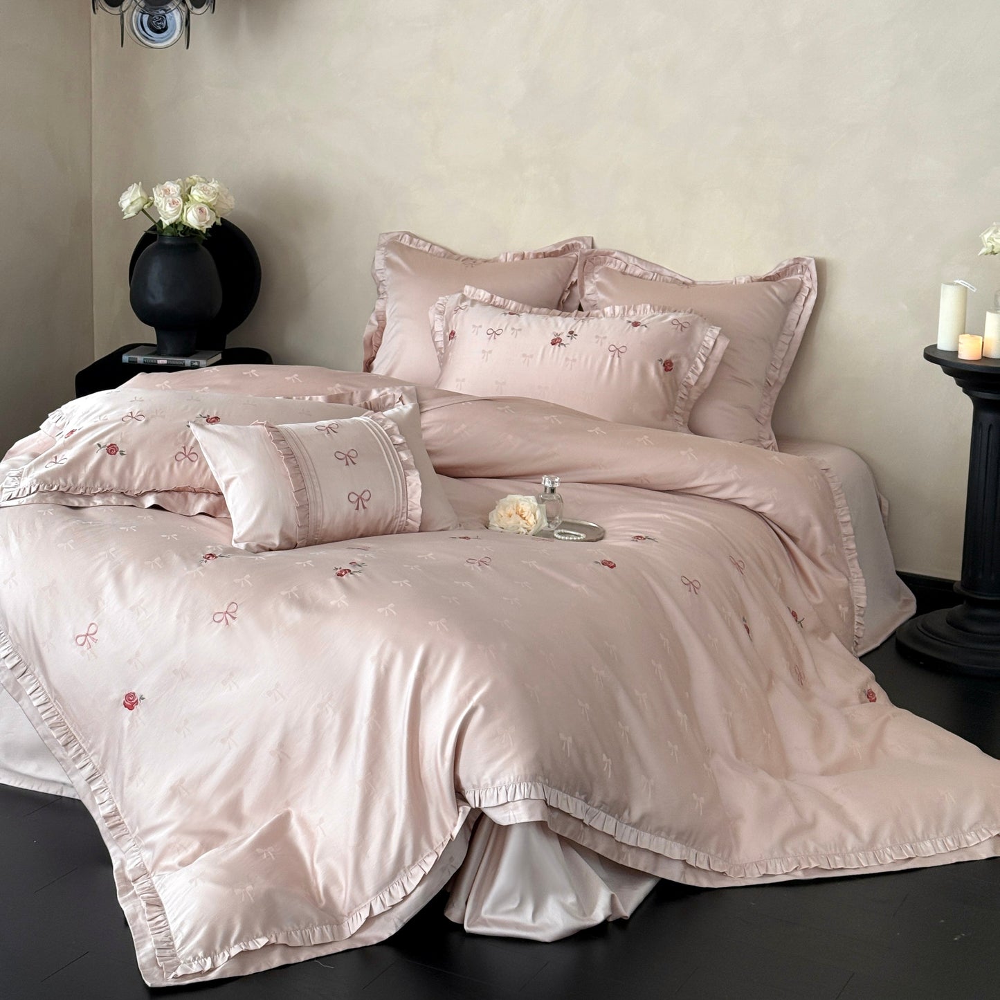 Peach Thé Blend · Tencel-Cotton Bedding Set