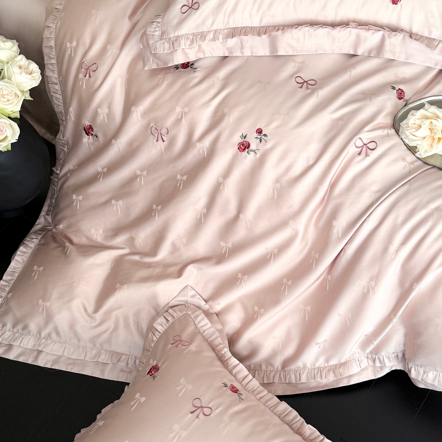 Peach Thé Blend · Tencel-Cotton Bedding Set