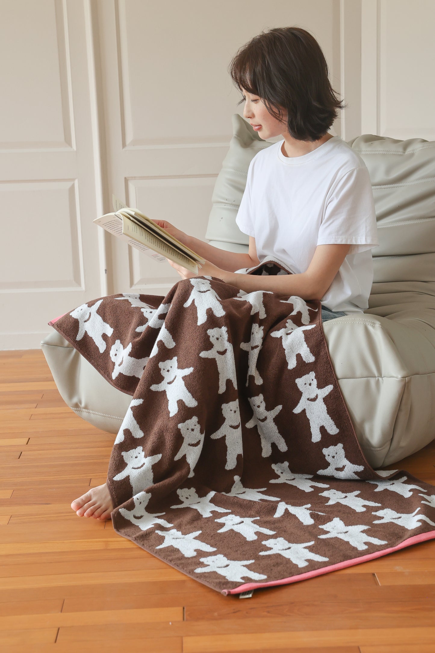 Pixel Bear · Cotton Bath Towel