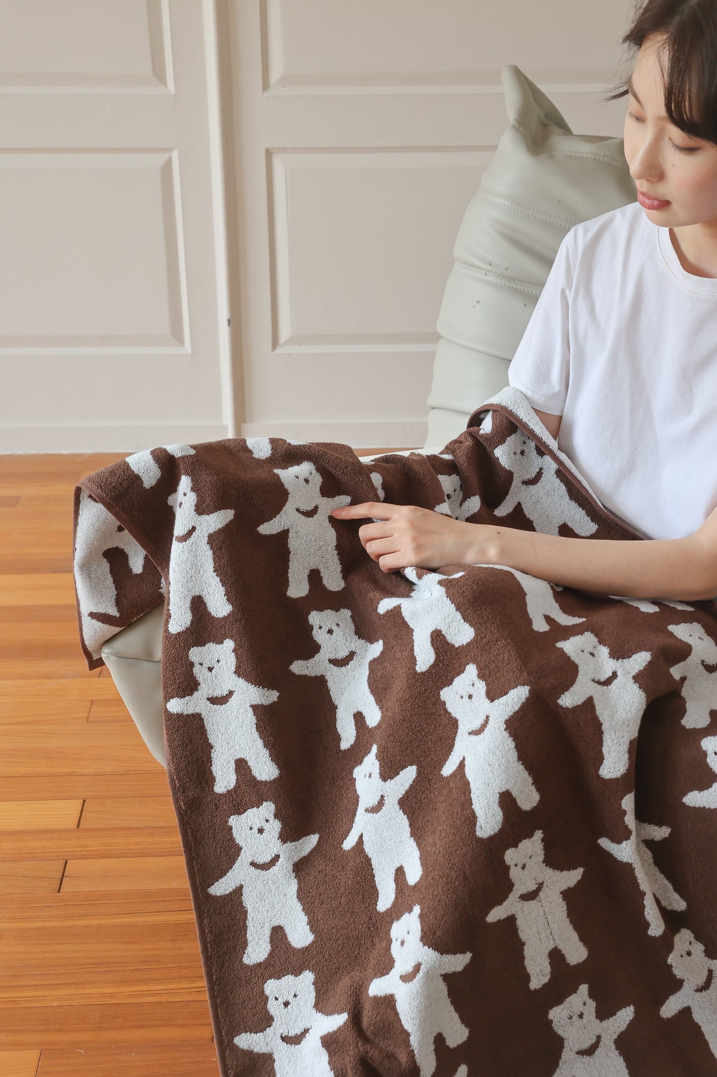 Pixel Bear · Cotton Bath Towel
