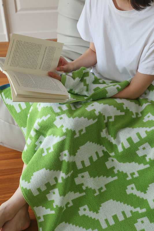 Pixel Dinosaur · Cotton Bath Towel