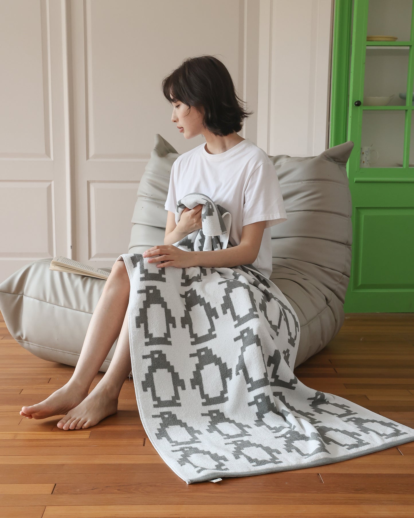 Pixel Penguin · Cotton Bath Towel