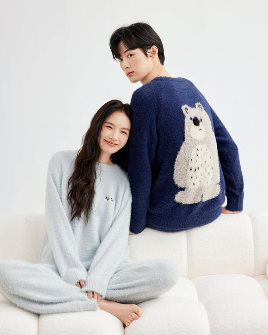 Polar Cuddle · Couple Plush Fleece Sleepwear Set