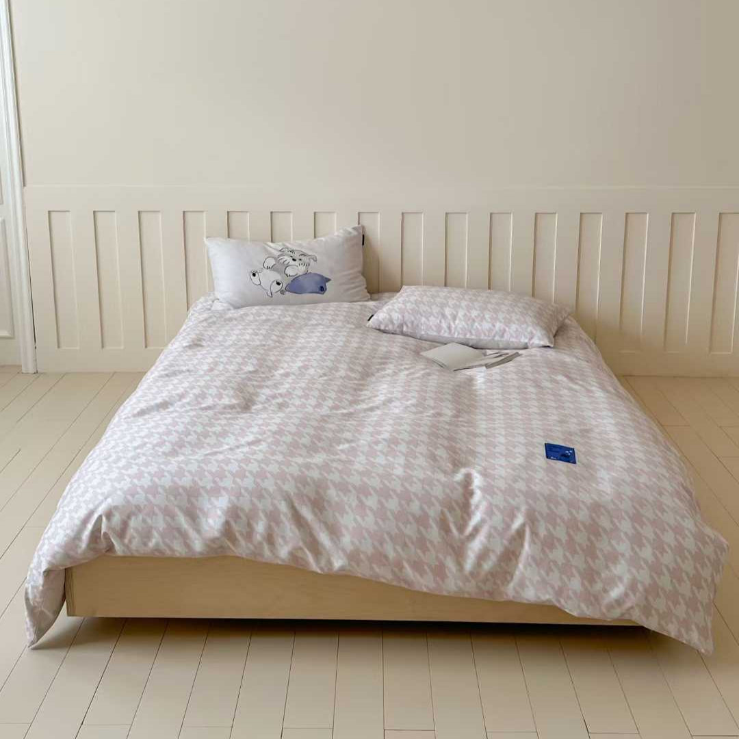Puppy Blush · 100s Cotton Flannel Bedding Set