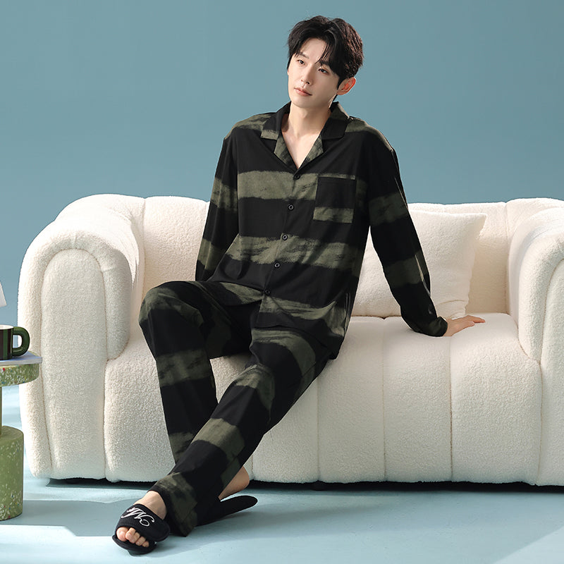 Quiet Night · Couple Cotton Long Sleeve Pajama Set
