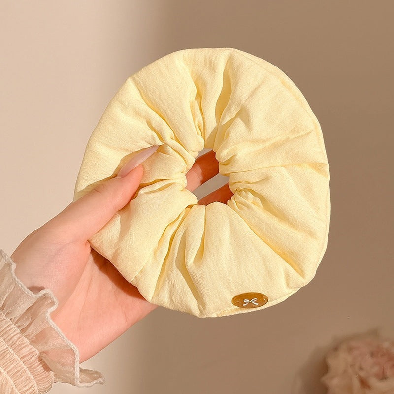 Sunny Butter Yellow & Pastel Hair Scrunchies Collection