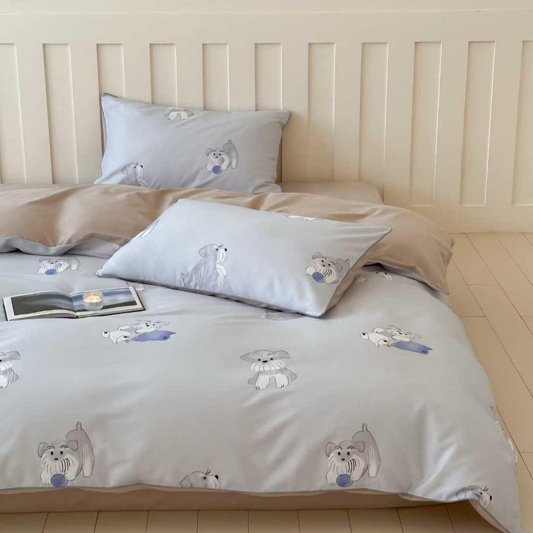 Schnauzer Dreams · 100s Cotton Flannel Bedding Set