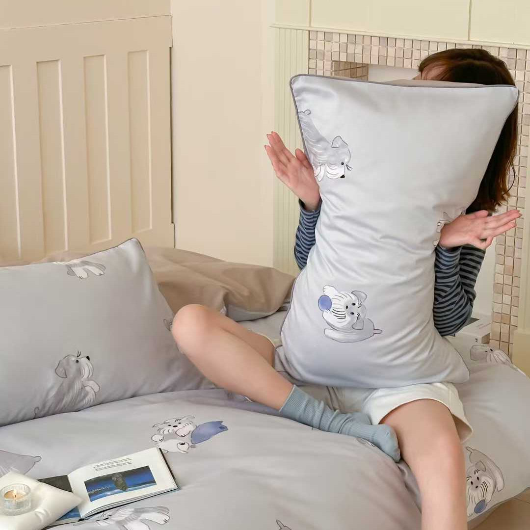 Schnauzer Dreams · 100s Cotton Flannel Bedding Set
