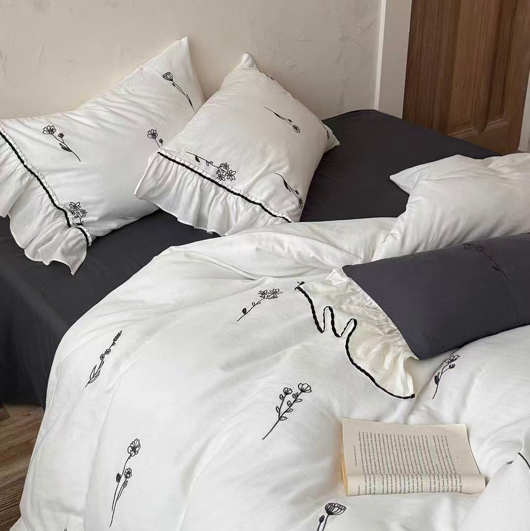 Simple Branch · 100% Crinkle Gauze Cotton Bedding Set