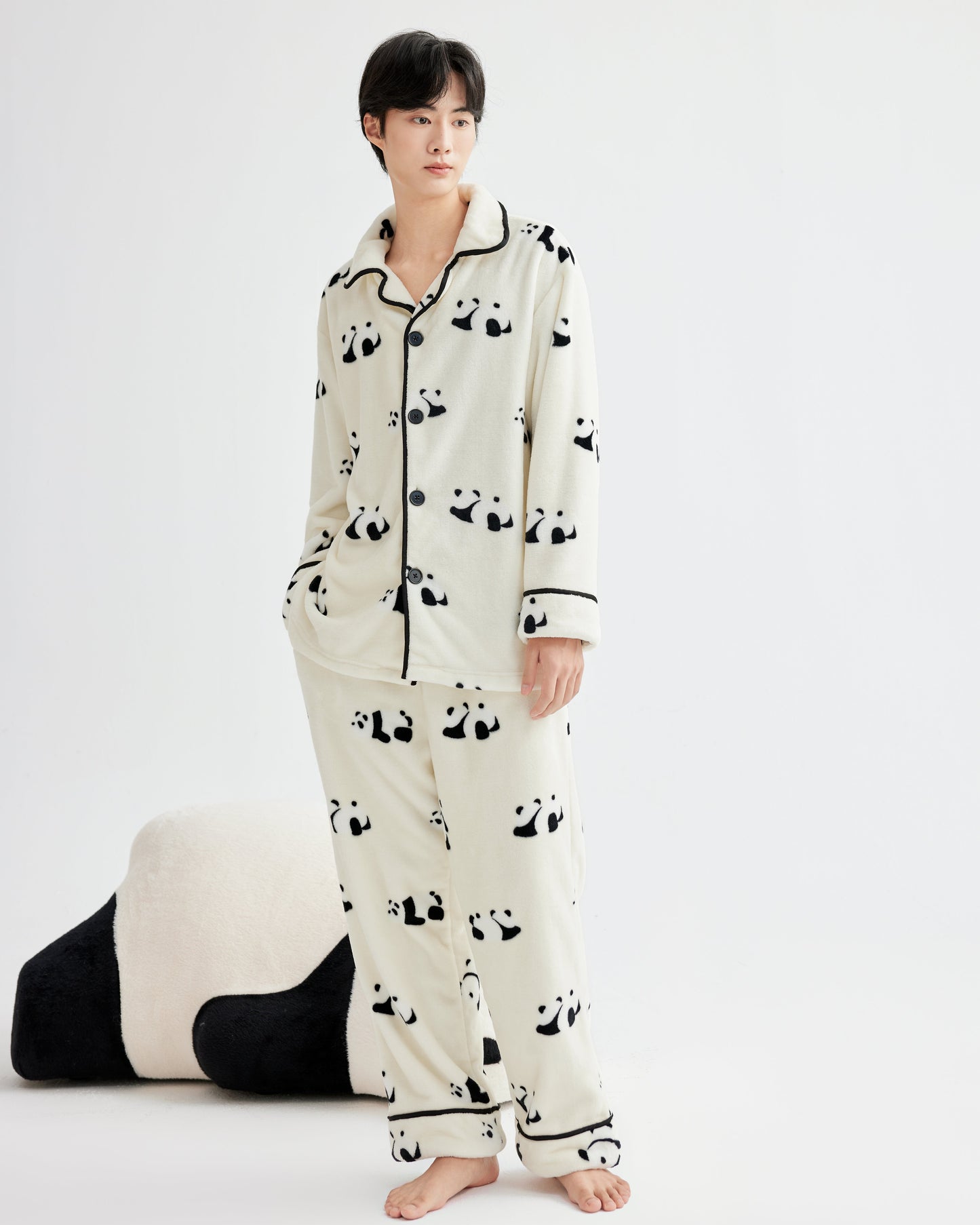 Sleepy Panda · Couple Flannel Pajama Set
