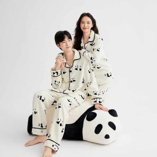 Sleepy Panda · Couple Flannel Pajama Set