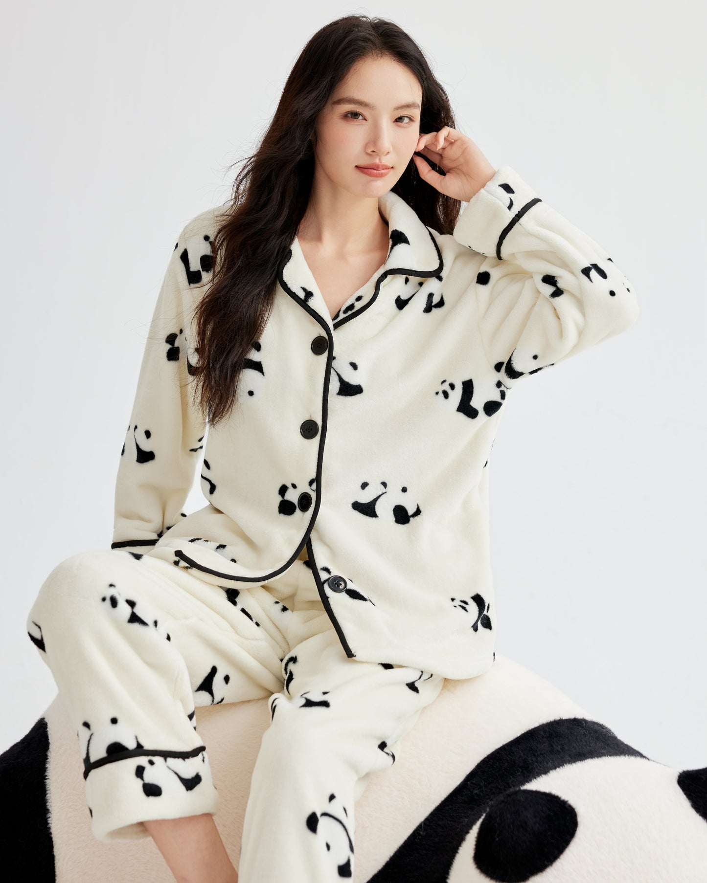 Sleepy Panda · Couple Flannel Pajama Set