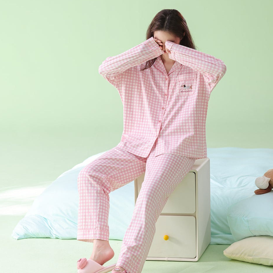 Sugar Puppy · Women's Cotton Long Sleeve Pajama Set