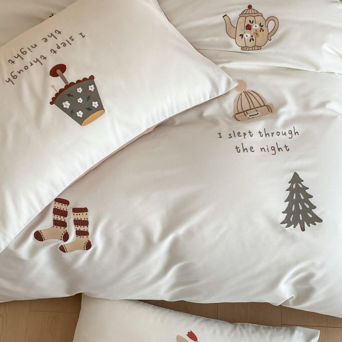Sweet Xmas · 100s Long Staple Cotton Flannel Bedding Set