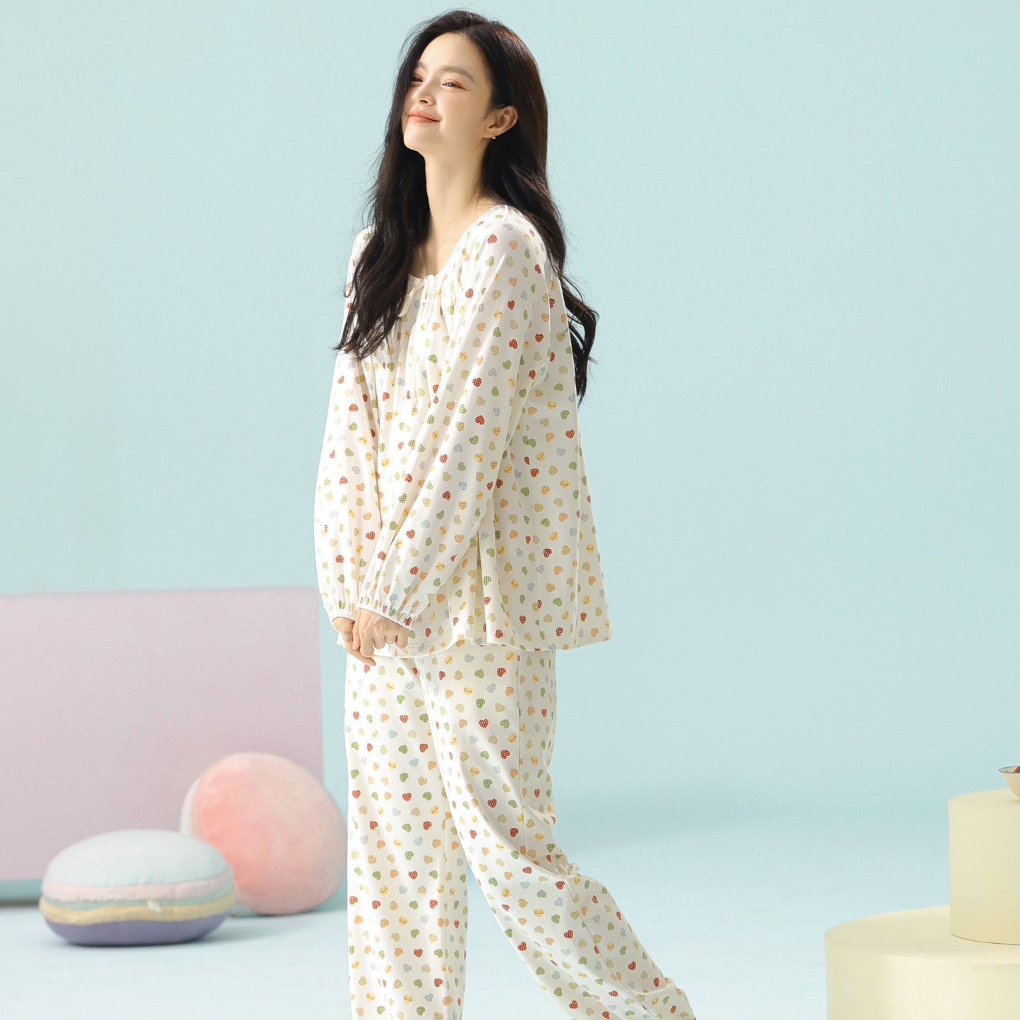 Sweetheart Night · Women's Cotton Long Sleeve Pajama Set