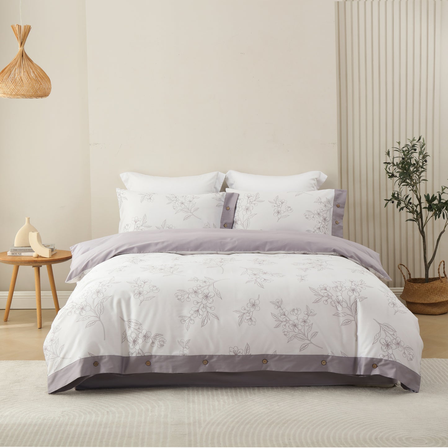 Crabapple Blossom · 100% Long Stable Cotton Bedding Set