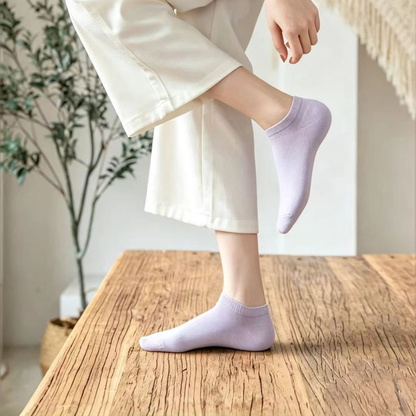 Women's Cotton Ankle Socks - 5 Pairs