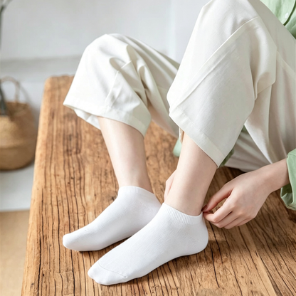 Women's Cotton Ankle Socks - 5 Pairs