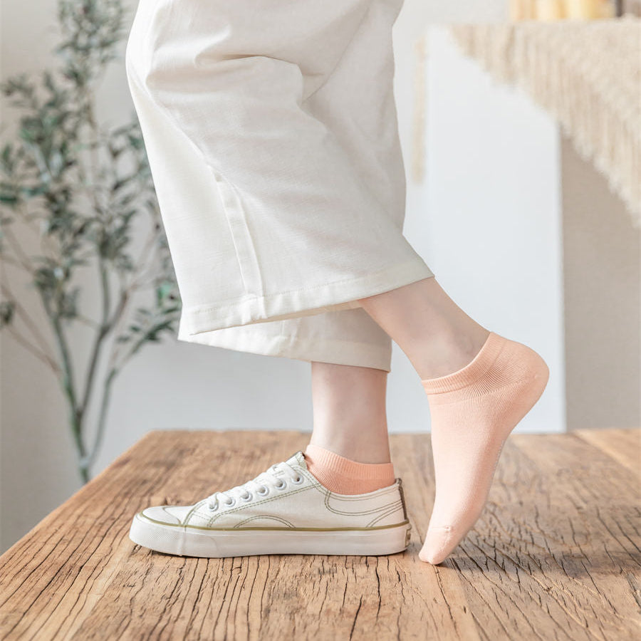 Women's Cotton Ankle Socks - 5 Pairs