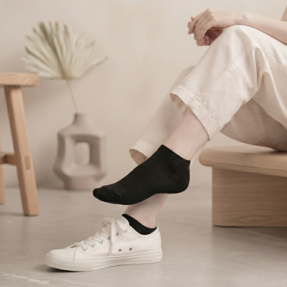 Women's Cotton Ankle Socks - 5 Pairs