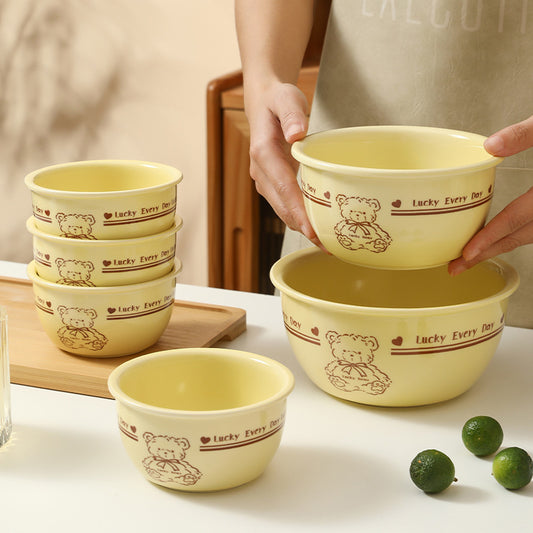 7-Piece Teddy Bear · Ceramic Dinnerware Set