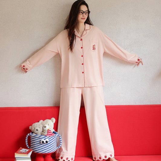 Berry Bear · Women's Cotton Long-Sleeve Pajama Set