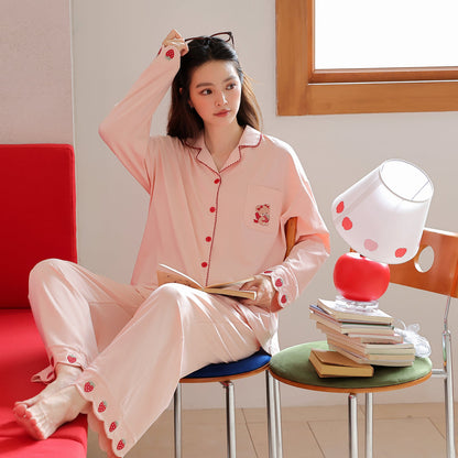 Berry Bear · Women's Cotton Long-Sleeve Pajama Set