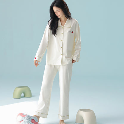 Berry Whisper · Women's Cotton Long Sleeve Pajama Set