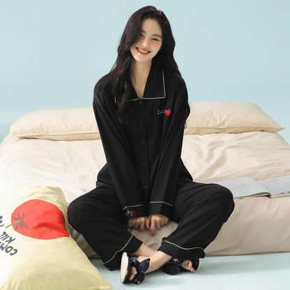 Berry Whisper · Women's Cotton Long Sleeve Pajama Set