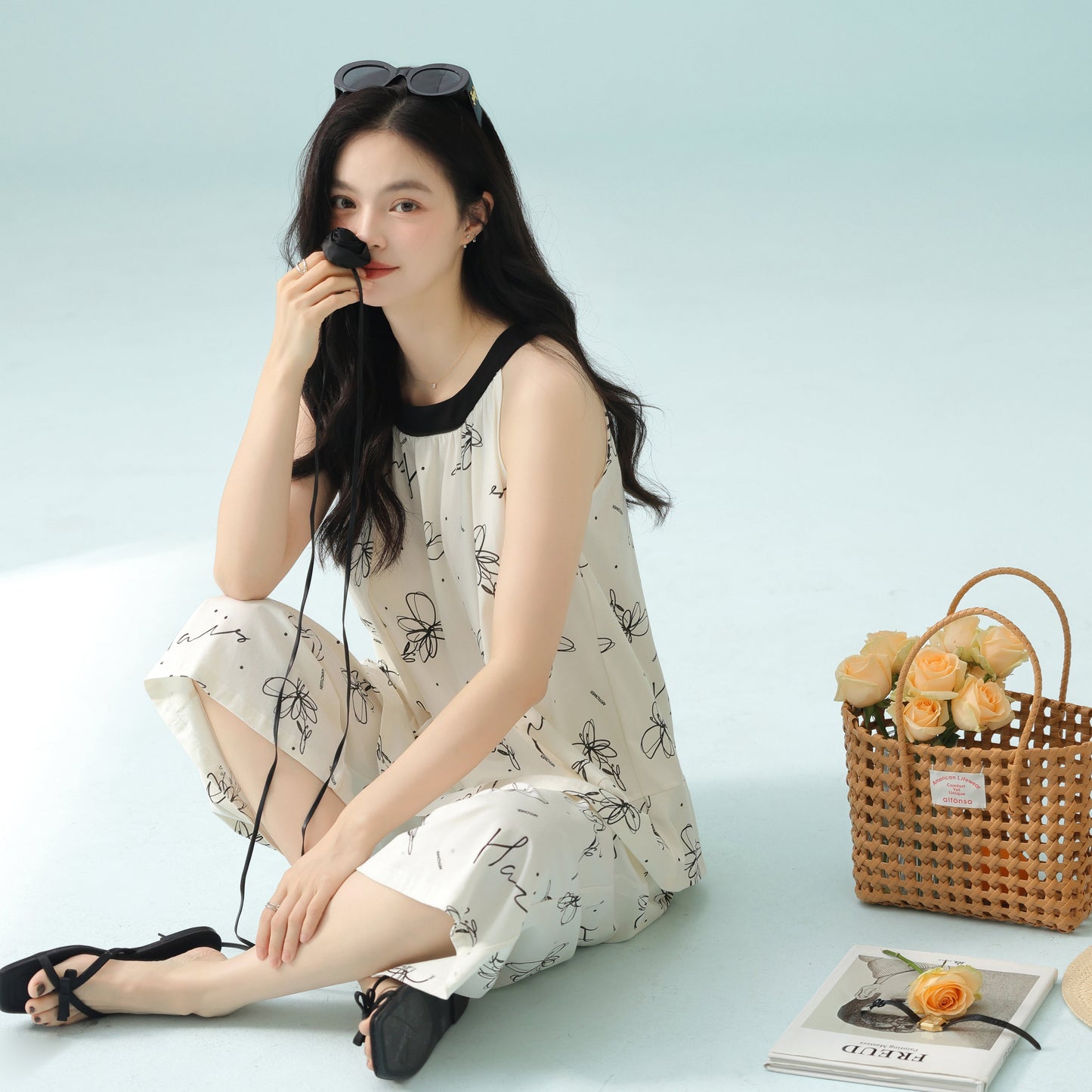 Bloom Whispers · Women's Cotton Pajama Set