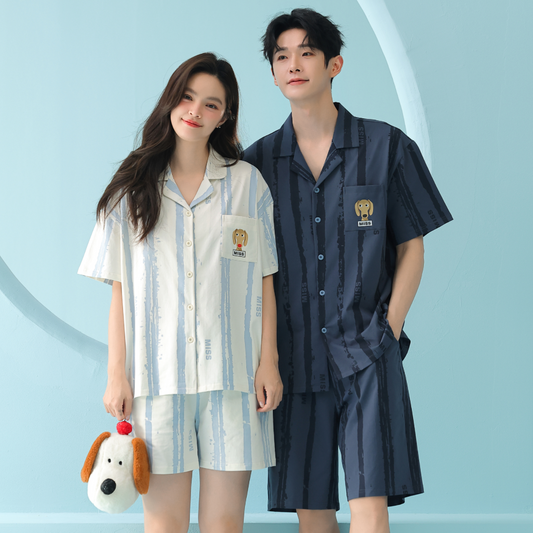 Blue Biscuit · Couple Cotton Short Sleeve Pajama Set