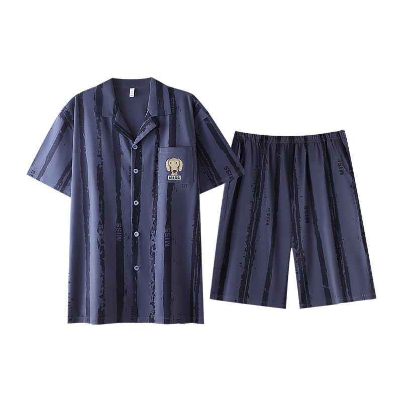 Blue Biscuit · Couple Cotton Short Sleeve Pajama Set
