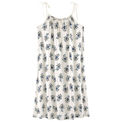 Blue Bloom Cottage · Women's Cotton Pajama Set - Short-Sleeve Nightdress / Camisole Nightdress