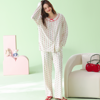 Blush Charm · Women's Cotton Long Sleeve Pajama Set