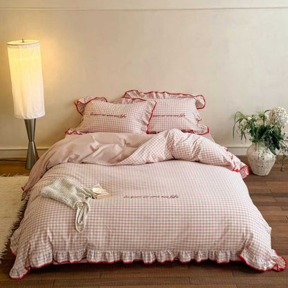 Morning Mist Gingham · 100% Soft Washed Cotton Bedding
