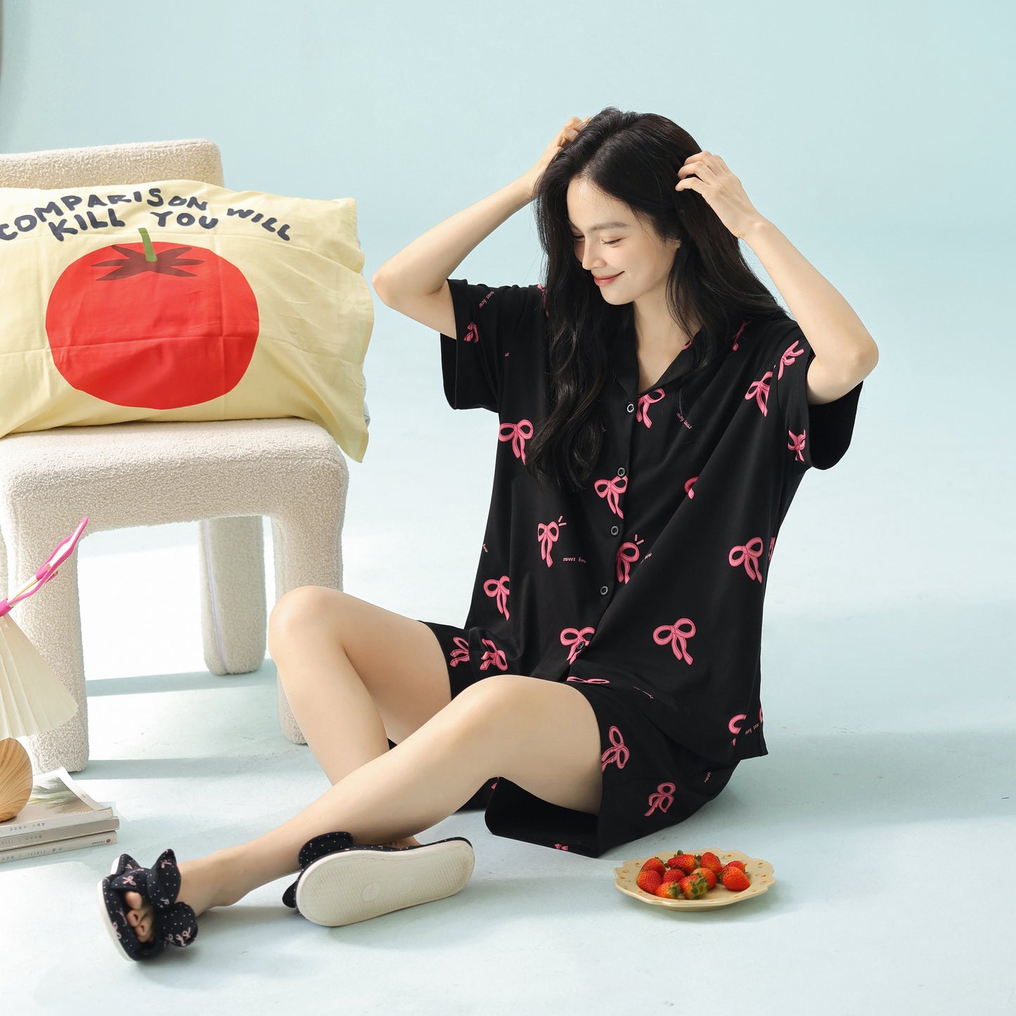 Bow to Dream · Women's Cotton Pajama Set