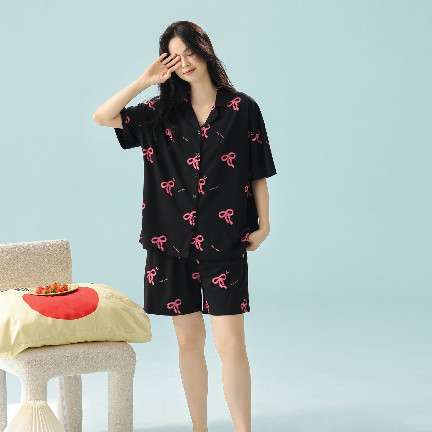 Bow to Dream · Women's Cotton Pajama Set