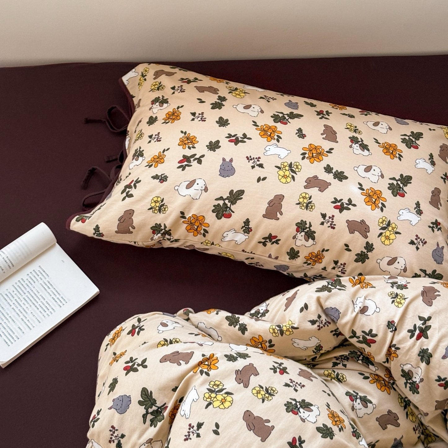 Bunny Garden · 100% Knit Cotton Bedding Set