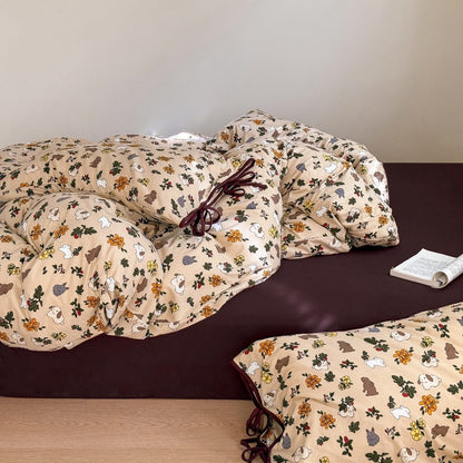 Bunny Garden · 100% Knit Cotton Bedding Set