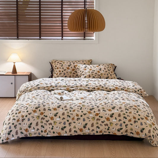 Bunny Garden · 100% Knit Cotton Bedding Set