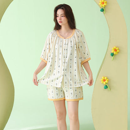 Butter Bloom · Women's Cotton Short Sleeve & Shorts Pajama Set